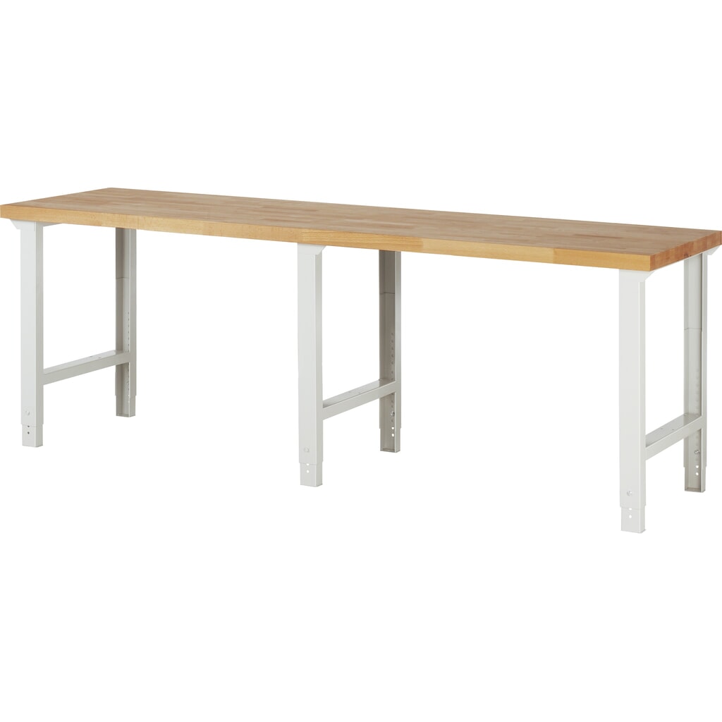 Banco de trabajo RAU 7000, H x A x F 790-1.140 x 2.500 x 700 mm Imagen del producto: Banco de trabajo RAU 7000, H x A x F 790-1.140 x 2.500 x 700 mm