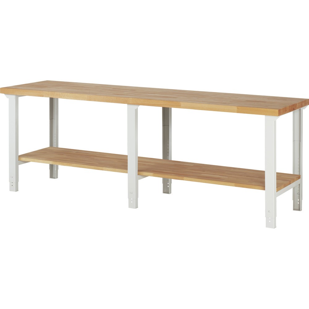 Imagen del producto: Banco de trabajo RAU, serie 7000, H x A x F 790-1.140 x 2.500 x 700 mm, estante inferior