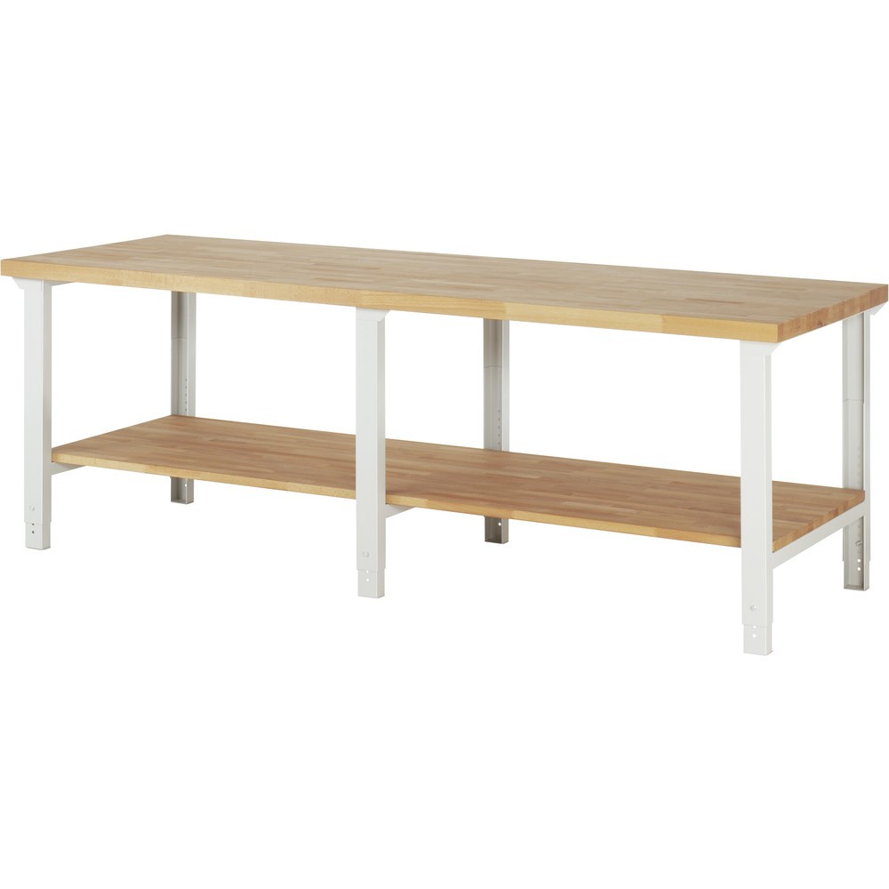 Imagen del producto: Banco de trabajo RAU, serie 7000, H x A x F 790-1.140 x 2.500 x 900 mm, estante inferior