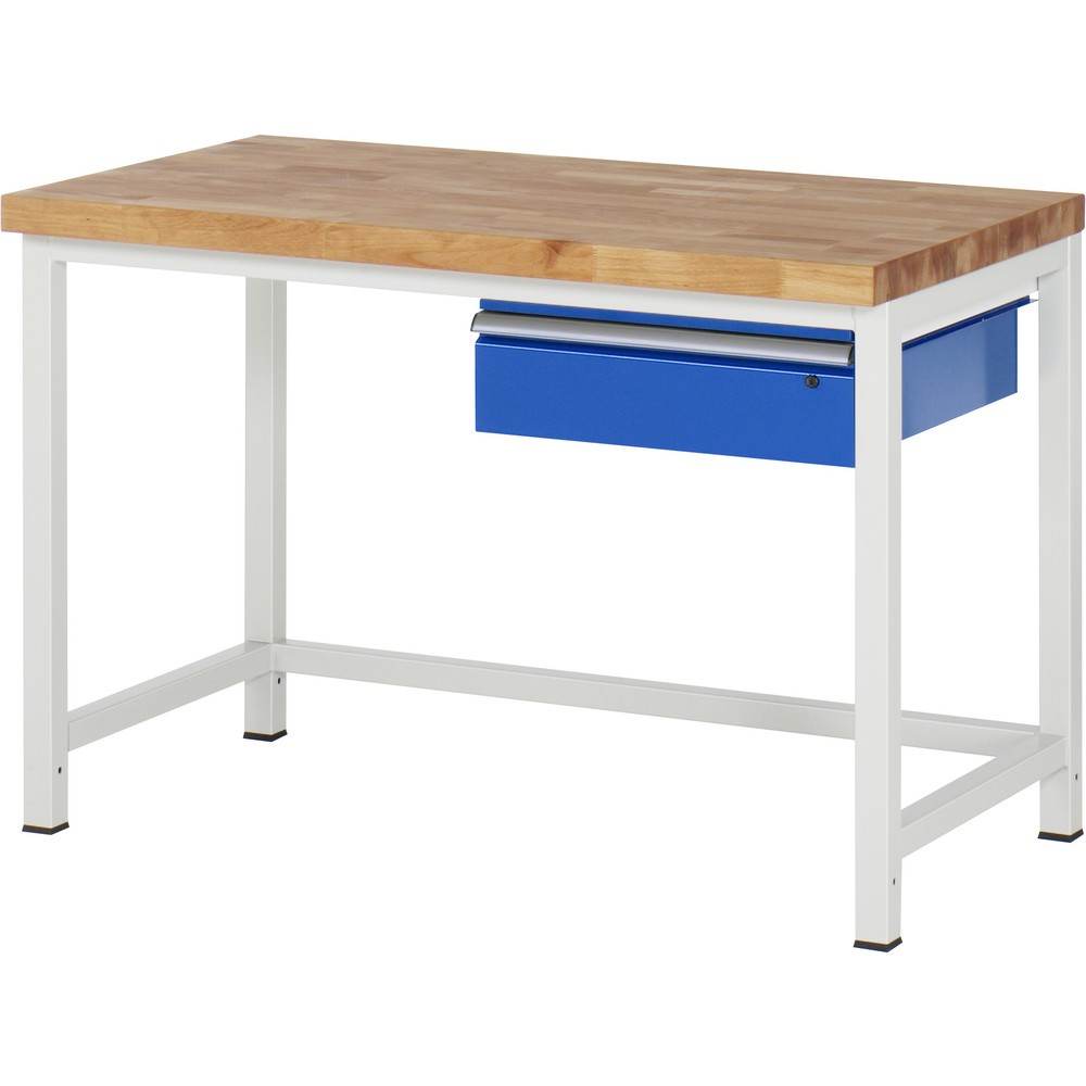 Imagen del producto: Banco de trabajo RAU, serie 8000, H x A x F 840-1.040 x 1.250 x 700 mm, 1 cajón