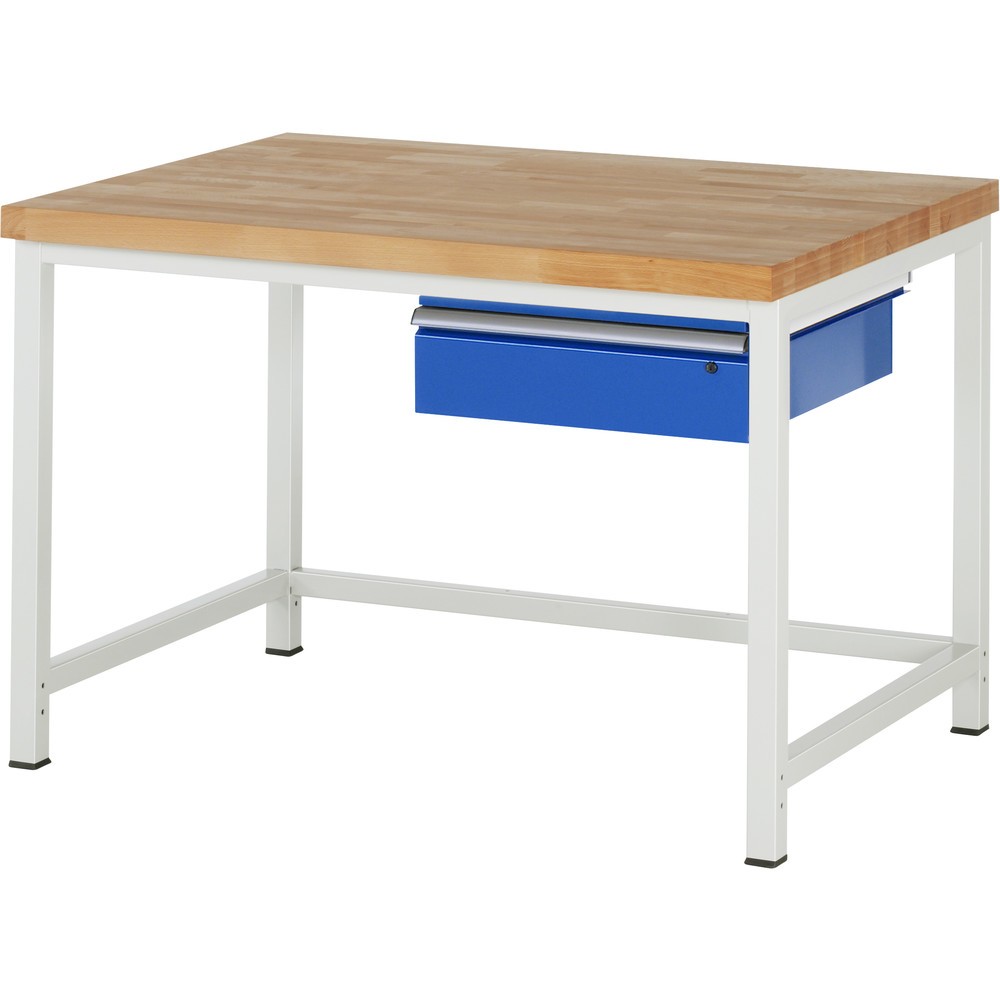 Imagen del producto: Banco de trabajo RAU, serie 8000, H x A x F 840-1.040 x 1.250 x 900 mm, 1 cajón