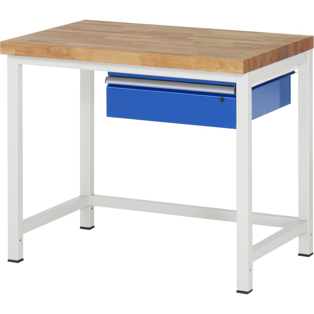 Imagen del producto: Banco de trabajo RAU, serie 8000, H x A x F 840-1.040 x 1.000 x 700 mm, 1 cajón