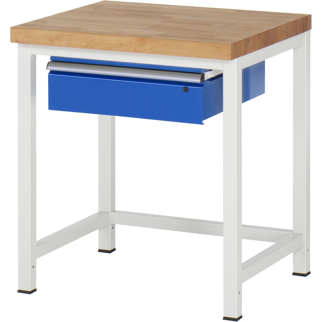 Banco de trabajo RAU, serie 8000, H x A x F 840-1.040 x 750 x 700 mm, 1 cajón Imagen del producto: Banco de trabajo RAU, serie 8000, H x A x F 840-1.040 x 750 x 700 mm, 1 cajón