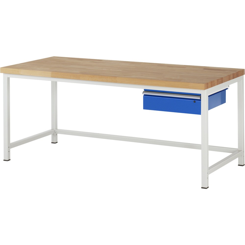 Número de imagen del producto 1: Banco de trabajo RAU, serie 8000, H x A x F 840-1.040 x 2.000 x 900 mm, 1 cajón