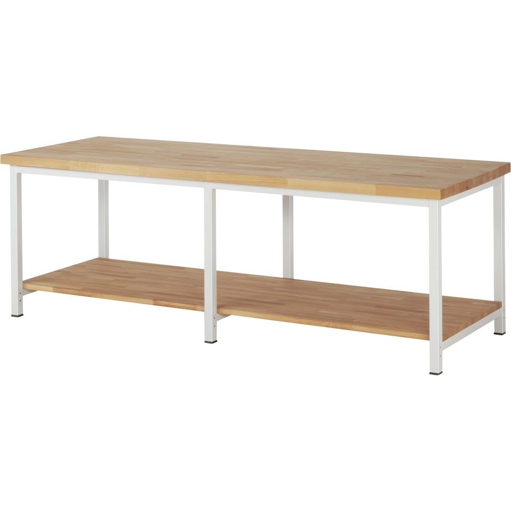 Imagen del producto: Banco de trabajo RAU, serie 8000, H x A x F 840-1.040 x 2.500 x 900 mm, estante inferior