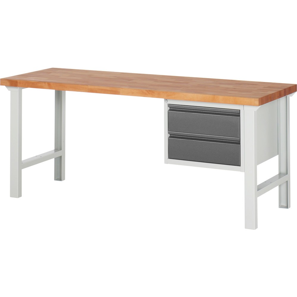 Imagen del producto: Banco de trabajo Steinbock®, con 2 cajones, alto H x An x F 840 x 2.000 x 700 mm, RAL 7035/7016
