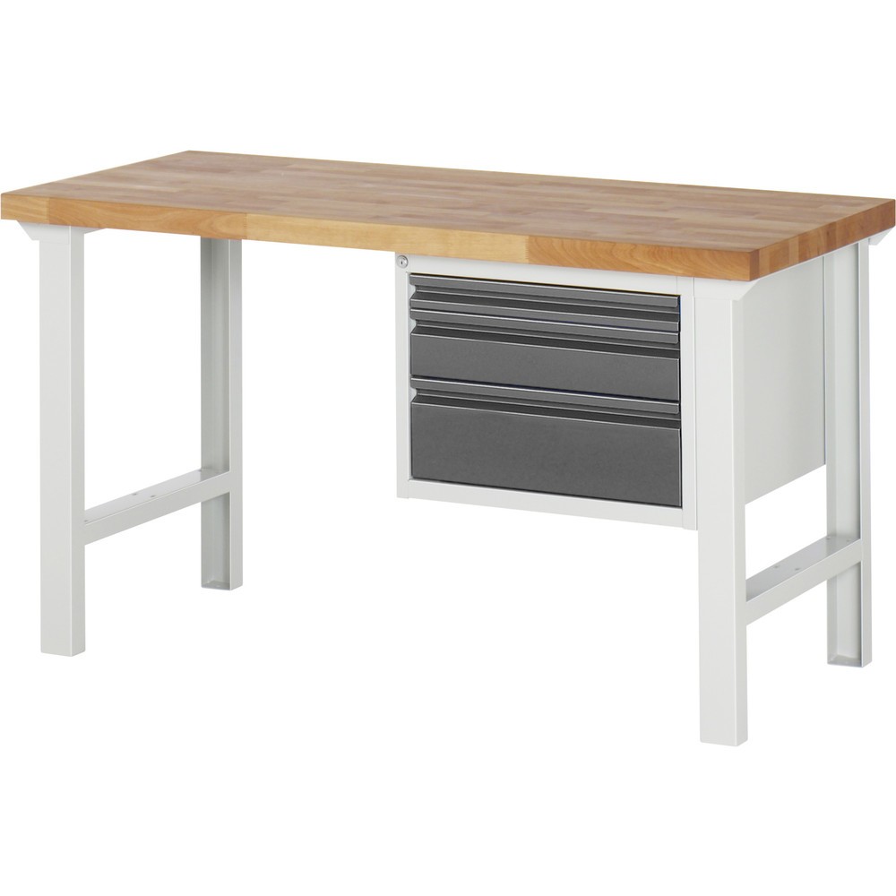 Imagen del producto: Banco de trabajo Steinbock®, con 3 cajones, alto H x An x F 840 x 1500 x 700 mm, RAL 7035/7016