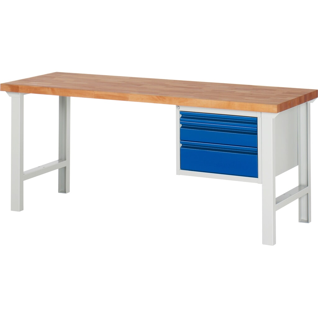Imagen del producto: Banco de trabajo Steinbock®, con 3 cajones, alto H x An x F 840 x 2.000 x 700 mm, RAL 7035/5010