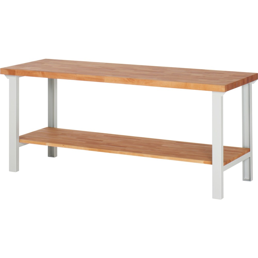 Número de imagen del producto 1: Banco de trabajo Steinbock®, con estante inferior, alto H x An x F 840 x 2.000 x 700 mm, RAL 7035