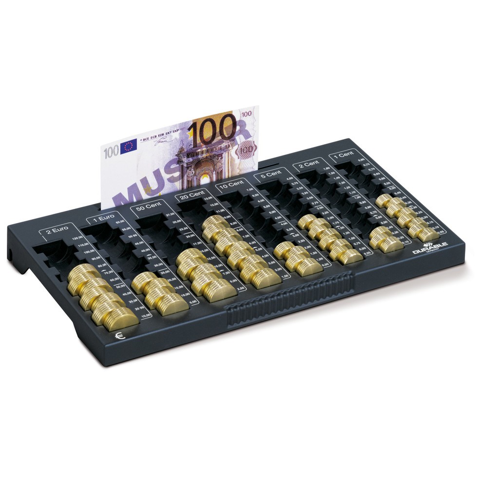 Imagen del producto: Bandeja cuentamonedas DURABLE para monedas y billetes de euro