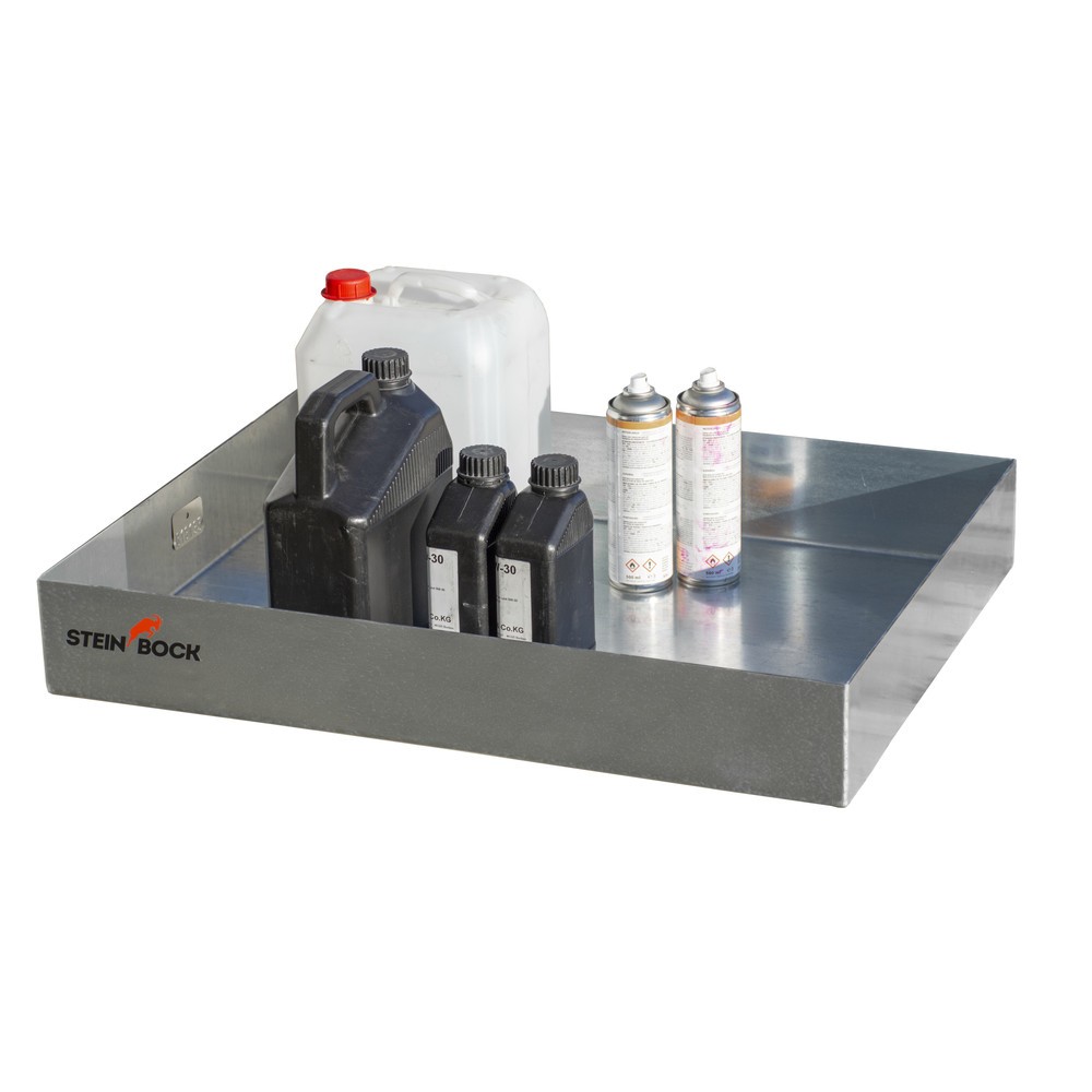 Número de imagen del producto 2: Bandeja de envases pequeños para palets Steinbock® de acero, galvanizado, Al x An x F: 120 x 600 x 800 mm, capacidad de 45 litros