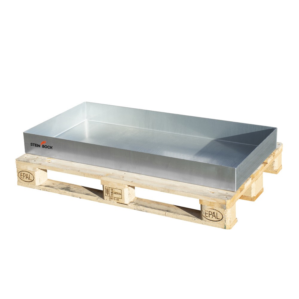 Número de imagen del producto 3: Bandeja de envases pequeños para palets Steinbock® de acero, galvanizado, Al x An x F: 100 x 800 x 1.200 mm, capacidad de 73 litros