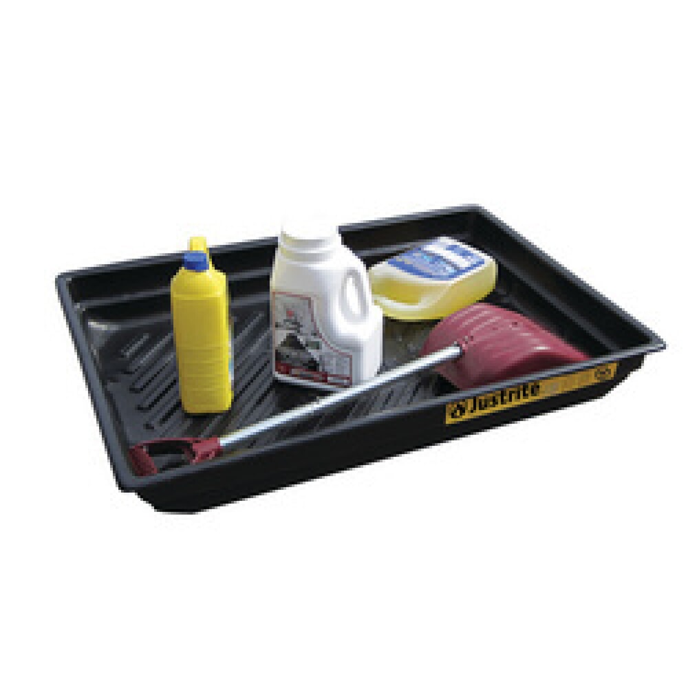 Número de imagen del producto 3: Justrite - Bandeja colectora (tamaño interior: 121 x 58 cm, capacidad: 75 litros)