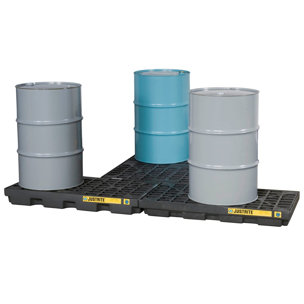 Número de imagen del producto 2: Justrite® cubeta de retención plano de PE, 2 x 200 l, capacidad 90 l, negro