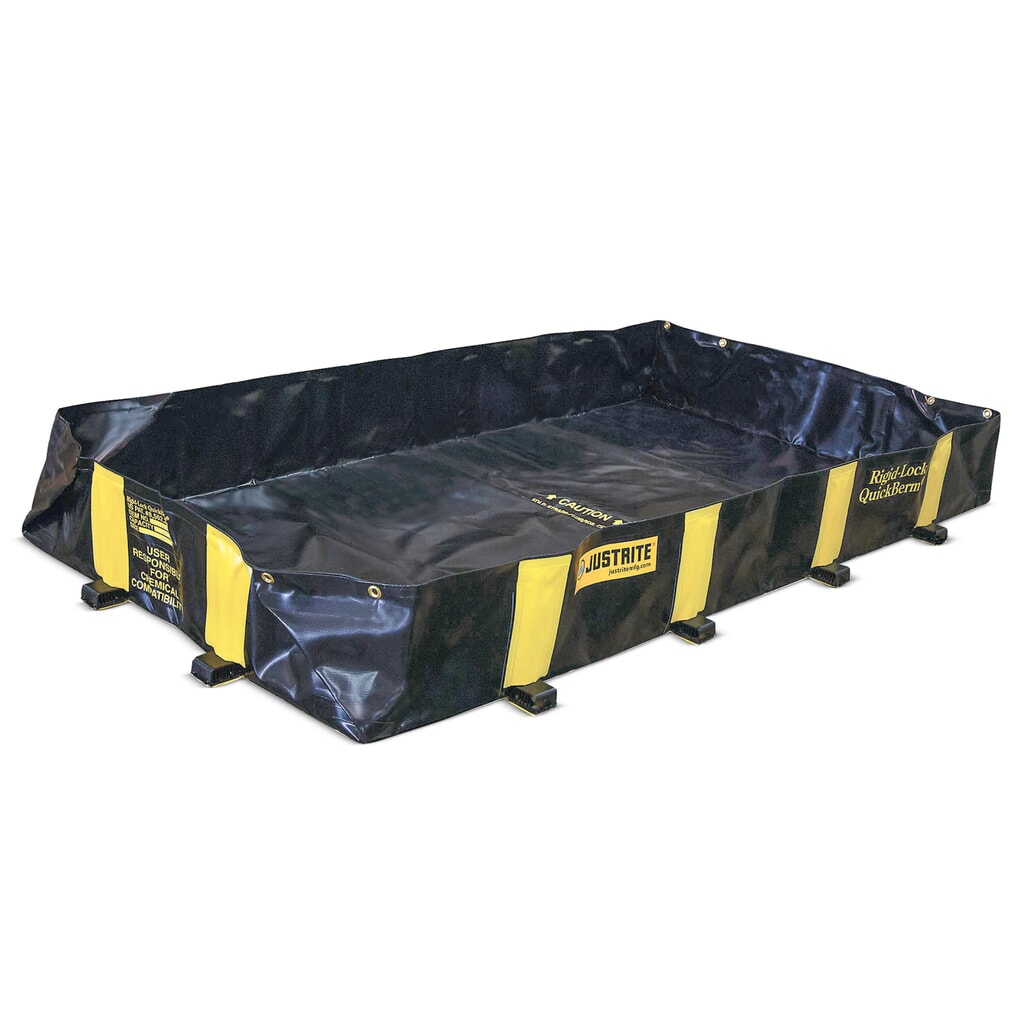 Justrite® cubeta de retención plegable QuickBerm® de PVC, capacidad 662 l Imagen del producto: Justrite® cubeta de retención plegable QuickBerm® de PVC, capacidad 662 l