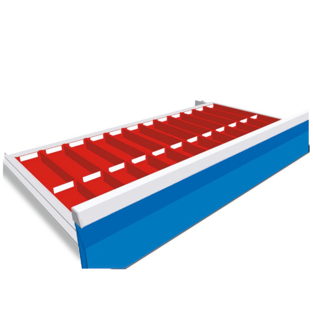 Imagen del producto: Bandejas con cubetas para carro de taller Bedrunka+Hirth Maxmobile, 8 cubetas, 24