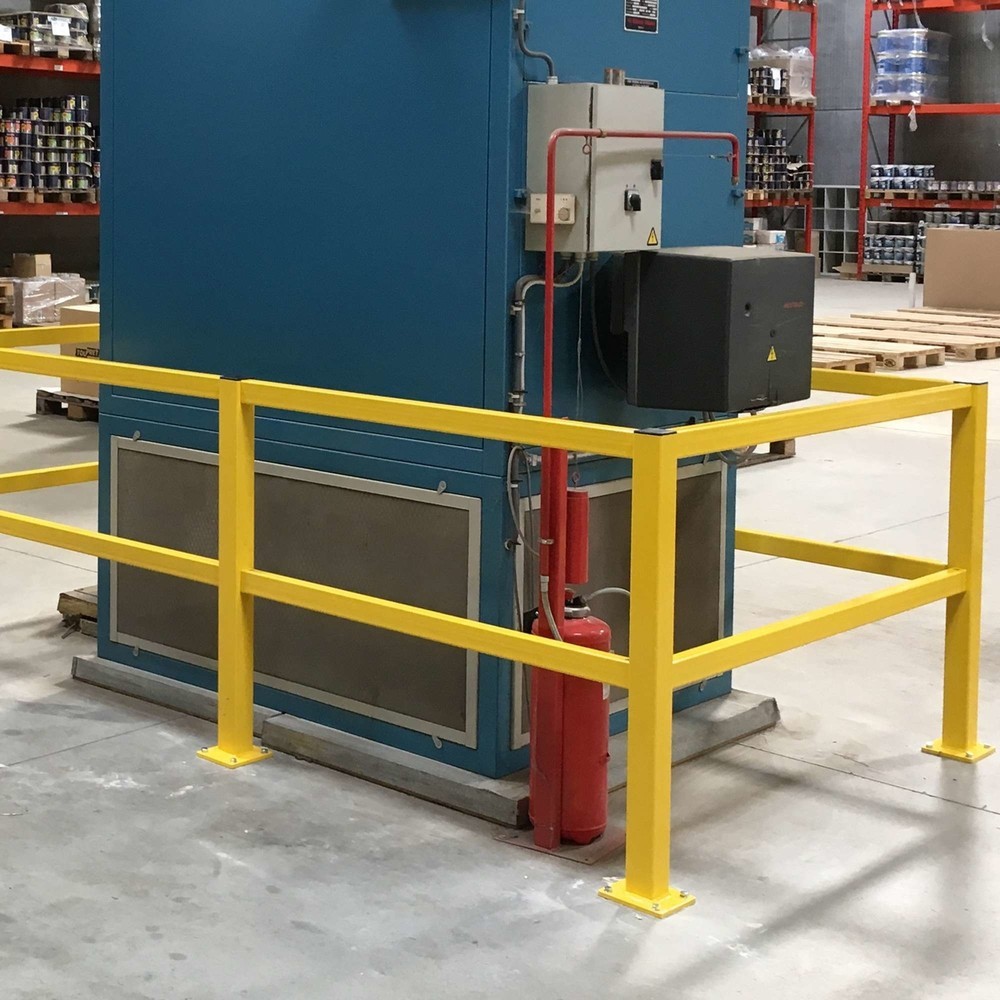 Número de imagen del producto 5: Barandilla de protección antichoques S-Line, aplicación en interiores, poste de esquina, altura 1.000 mm