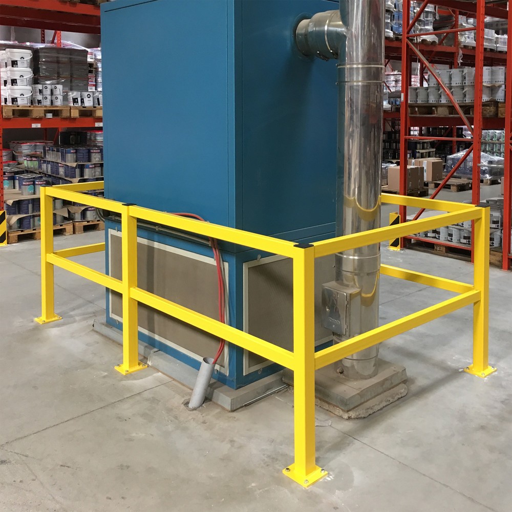 Número de imagen del producto 6: Barandilla de protección antichoques S-Line, aplicación en interiores, poste de esquina, altura 1.000 mm