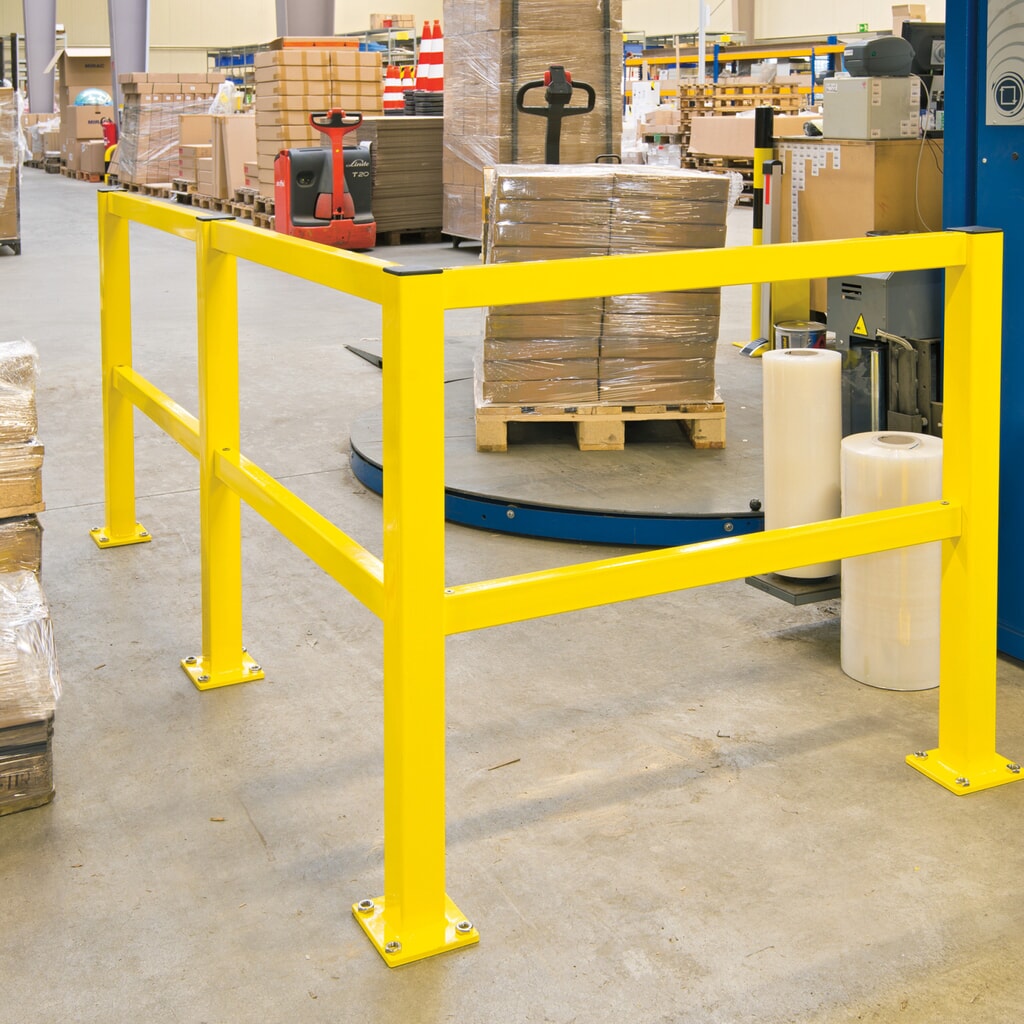 Número de imagen del producto 7: Barandilla de protección antichoques S-Line, aplicación en interiores, poste intermedio, altura 1.000 mm