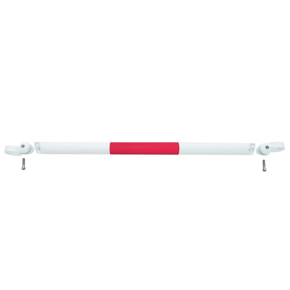 Número de imagen del producto 1: Barandilla sistema MORION, tubo transversal, Ø 60 mm, longitud 1.000 mm, paso 1,170 mm, galvanizado en caliente y pintado, rojo/blanco