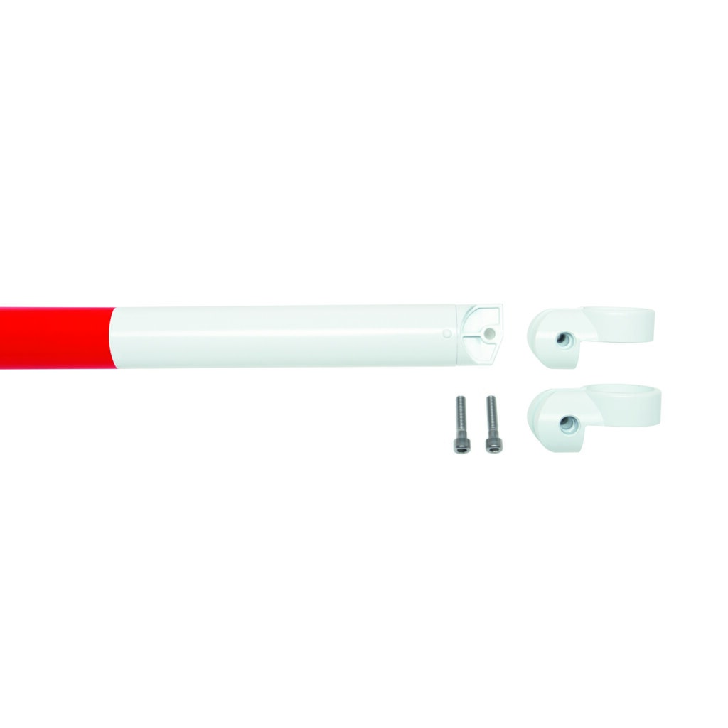 Número de imagen del producto 6: Barandilla sistema MORION, tubo transversal, Ø 60 mm, longitud 1.000 mm, paso 1,170 mm, galvanizado en caliente y pintado, rojo/blanco