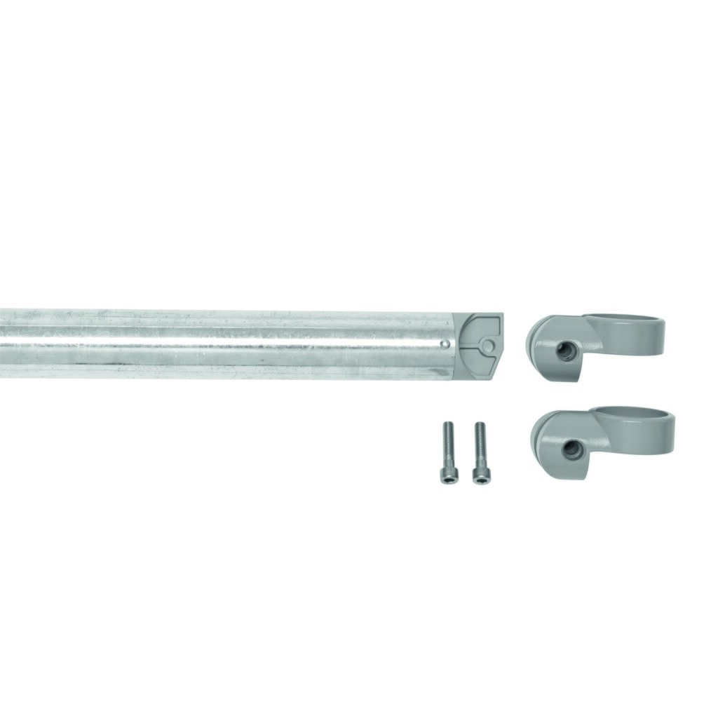 Barandilla del sistema MORION, tubo transversal, Ø 60 mm, longitud 1.000 mm, paso 1,170 mm, galvanizado en caliente Número de imagen del producto 1: Barandilla del sistema MORION, tubo transversal, Ø 60 mm, longitud 1.000 mm, paso 1,170 mm, galvanizado en caliente