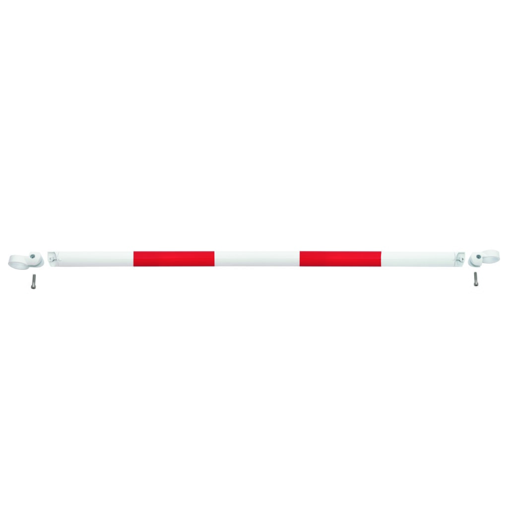 Barandilla sistema MORION, tubo transversal, Ø 60 mm, longitud 1.500 mm, paso 1.670 mm, galvanizado en caliente y pintado, rojo/blanco Imagen del producto: Barandilla sistema MORION, tubo transversal, Ø 60 mm, longitud 1.500 mm, paso 1.670 mm, galvanizado en caliente y pintado, rojo/blanco
