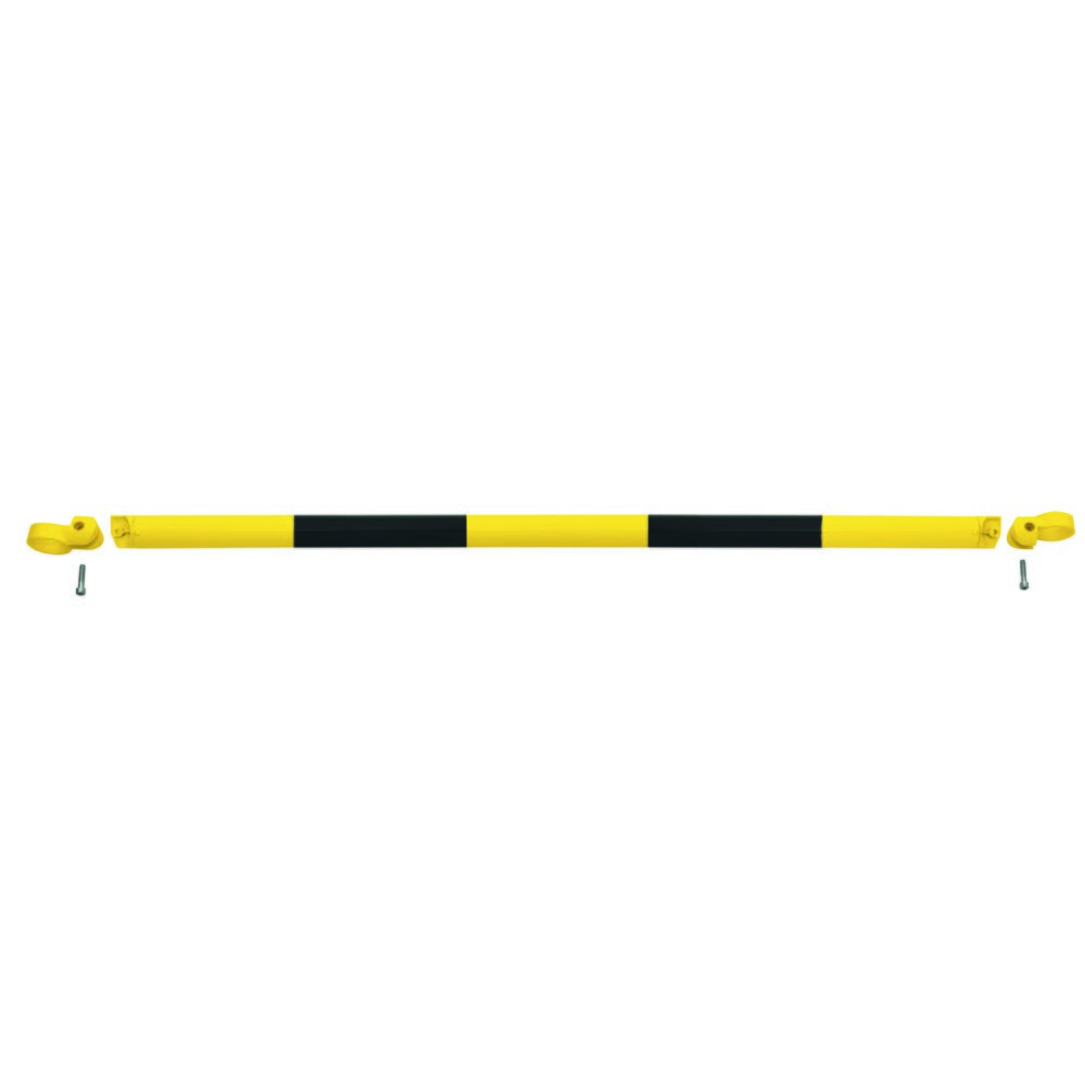 Imagen del producto: Barandillas del sistema MORION, tubo transversal, Ø 60 mm, longitud 1.500 mm, paso 1.670 mm, galvanizado en caliente y pintado, negro/amarillo