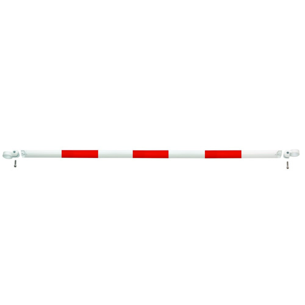 Imagen del producto: Barandilla sistema MORION, tubo transversal, Ø 60 mm, longitud 2.000 mm, paso 2,170 mm, galvanizado en caliente y pintado, rojo/blanco