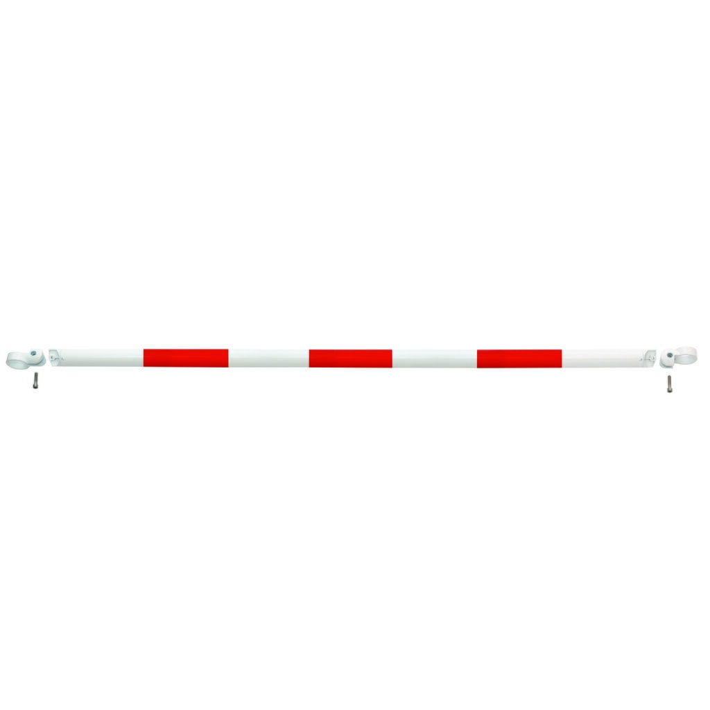 Número de imagen del producto 1: Barandilla sistema MORION, tubo transversal, Ø 60 mm, longitud 2.000 mm, paso 2,170 mm, galvanizado en caliente y pintado, rojo/blanco
