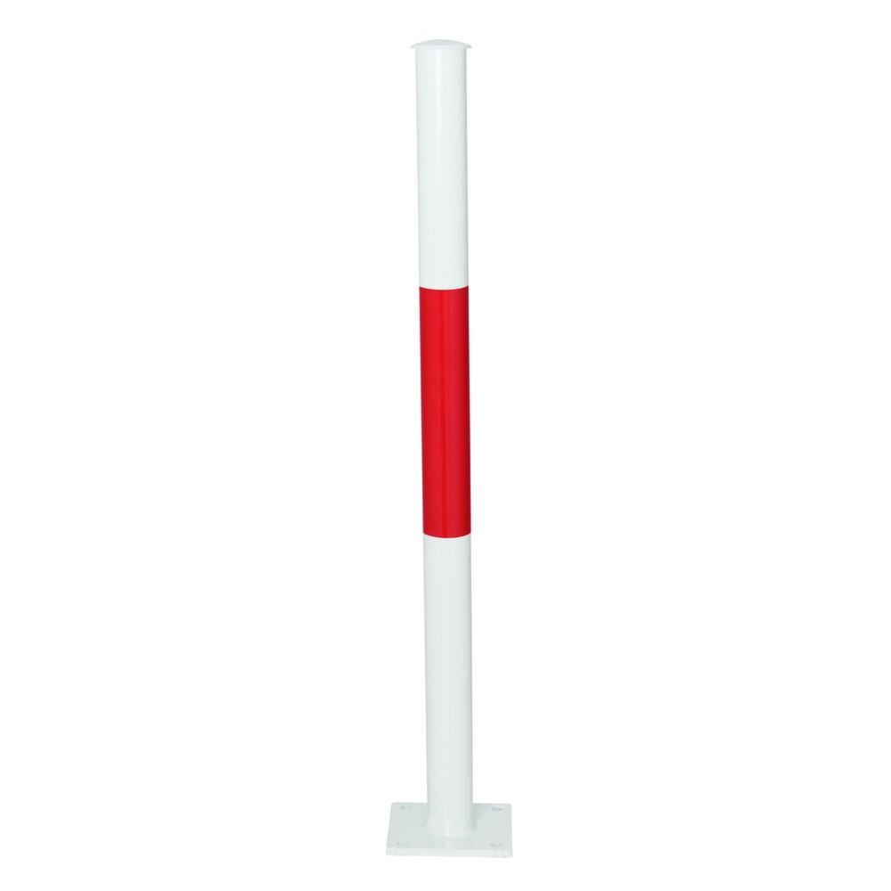 Número de imagen del producto 1: Barandillas del sistema URBAN, tubo basculante, Ø 60 mm, altura por encima del pasillo 1.000 mm, para clavija, galvanizado en caliente y pintado, rojo/blanco