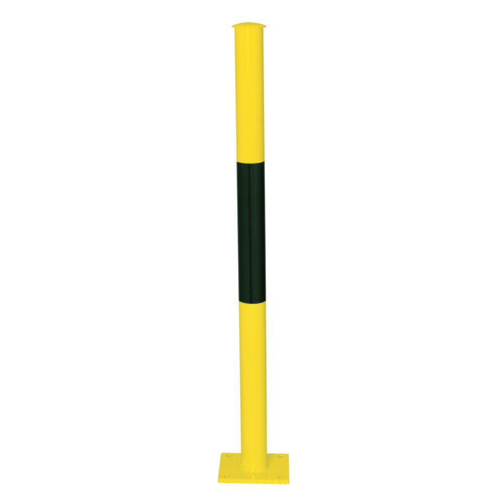 Número de imagen del producto 1: Barandillas del sistema URBAN, tubo basculante, Ø 60 mm, altura por encima del pasillo 1.000 mm, para clavija, galvanizado en caliente y pintado, negro/amarillo