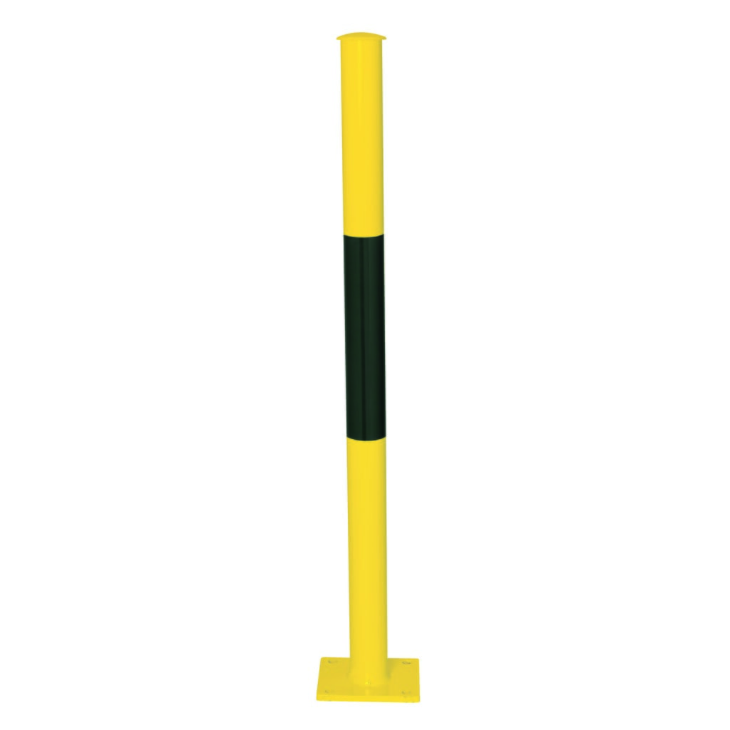 Barandillas del sistema URBAN, tubo basculante, Ø 60 mm, altura por encima del pasillo 1.000 mm, para clavija, galvanizado en caliente y pintado, negro/amarillo Número de imagen del producto 1: Barandillas del sistema URBAN, tubo basculante, Ø 60 mm, altura por encima del pasillo 1.000 mm, para clavija, galvanizado en caliente y pintado, negro/amarillo