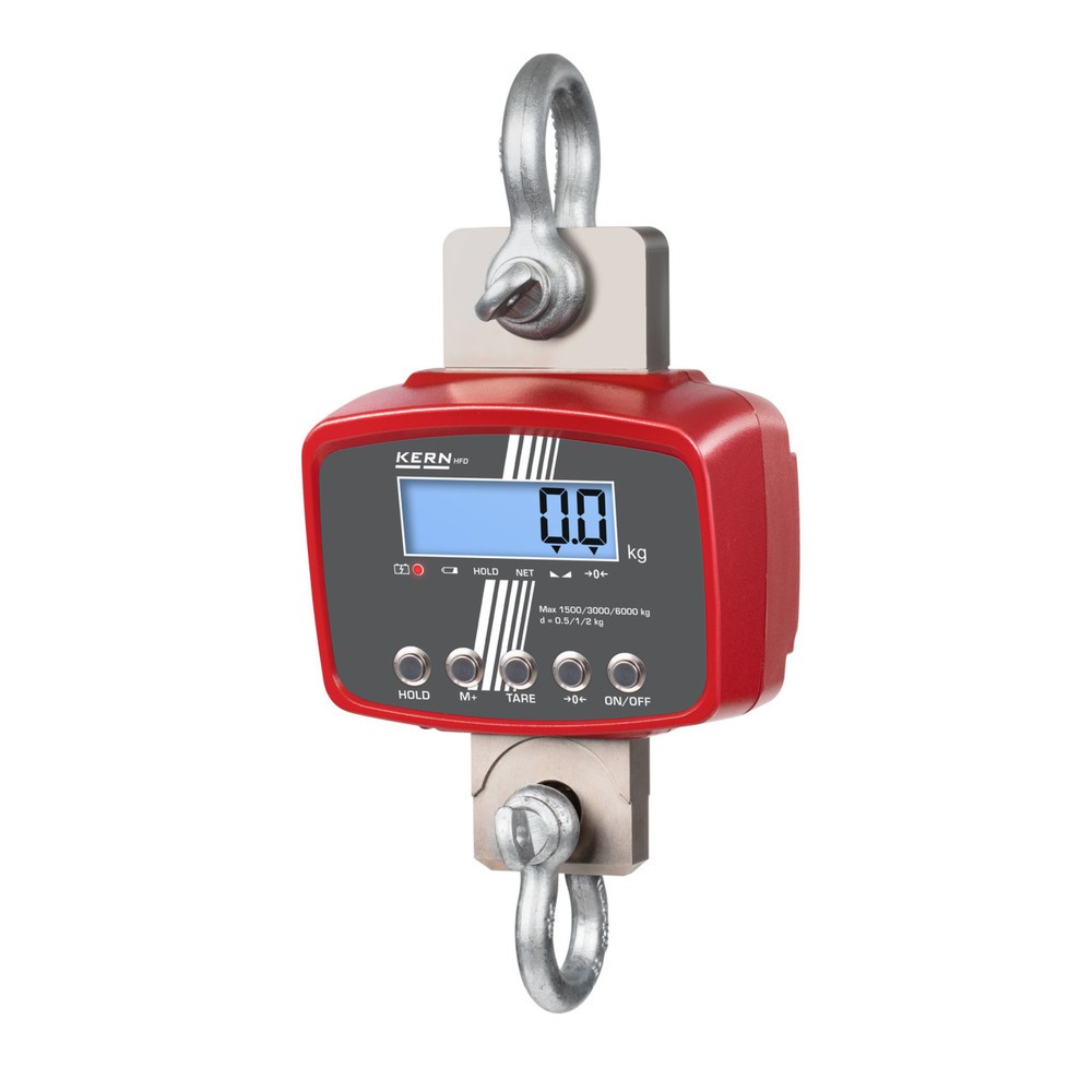 Imagen del producto: báscula de grúa KERN HFD, con mando a distancia inalámbrico, capacidad de pesado máx. 3 t