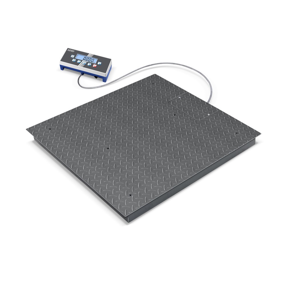 Imagen del producto: Bbáscula de suelo KERN con indicador, calibrada, capacidad de pesado máx. 600 kg, pasos 100 | 200 g