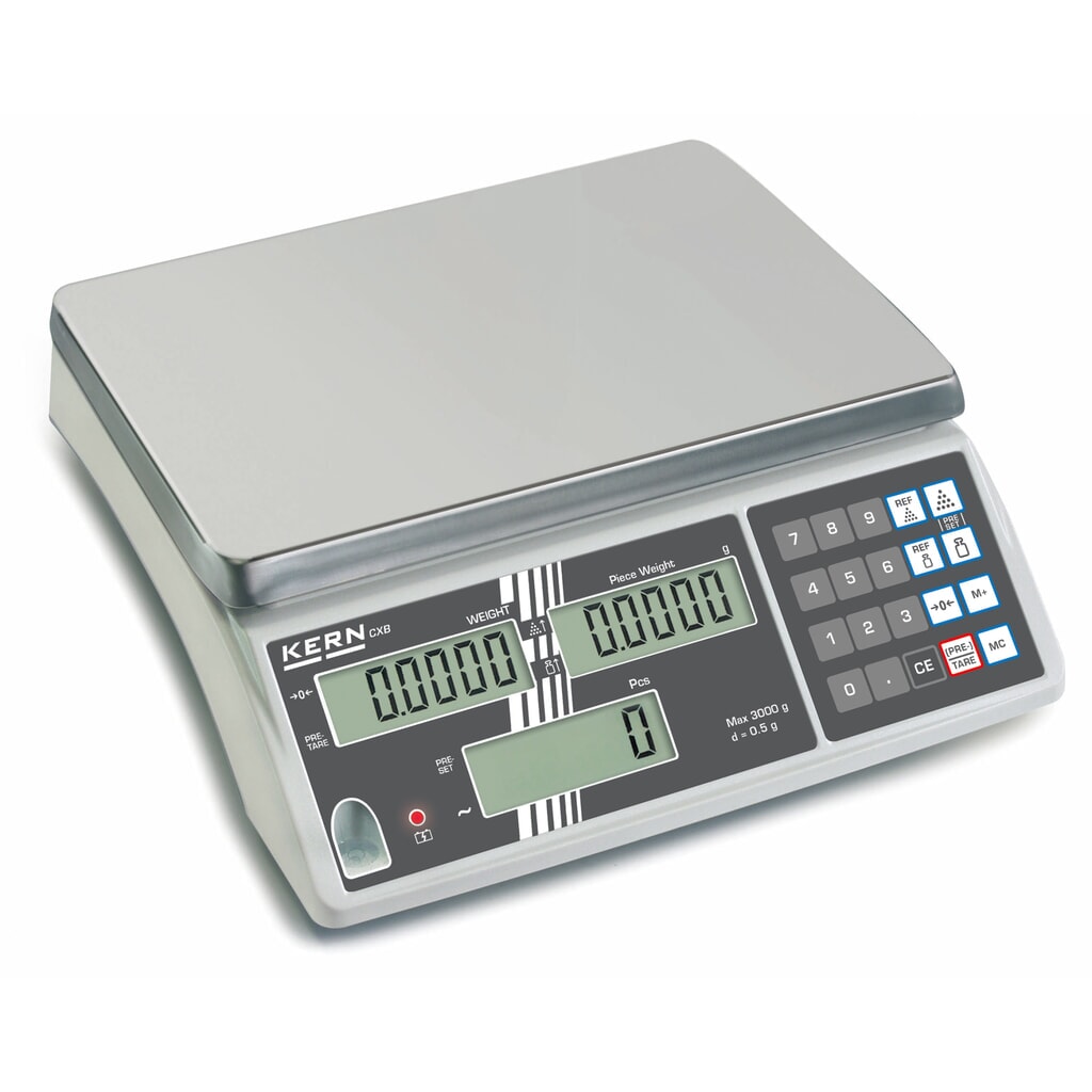 Báscula digital, An x F 300 x 225 mm, peso máx. 3 kg Imagen del producto: Báscula digital, An x F 300 x 225 mm, peso máx. 3 kg