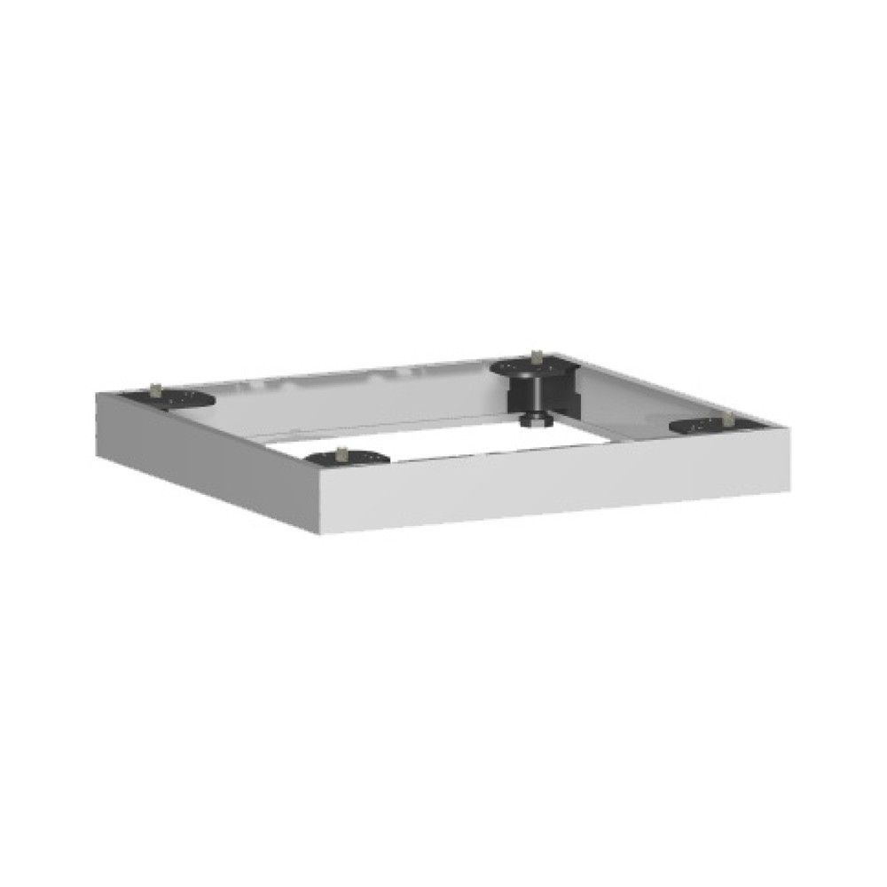 Imagen del producto: Base de metal profesional para armarios de oficina, 50 x 400 mm de ancho, color plateado