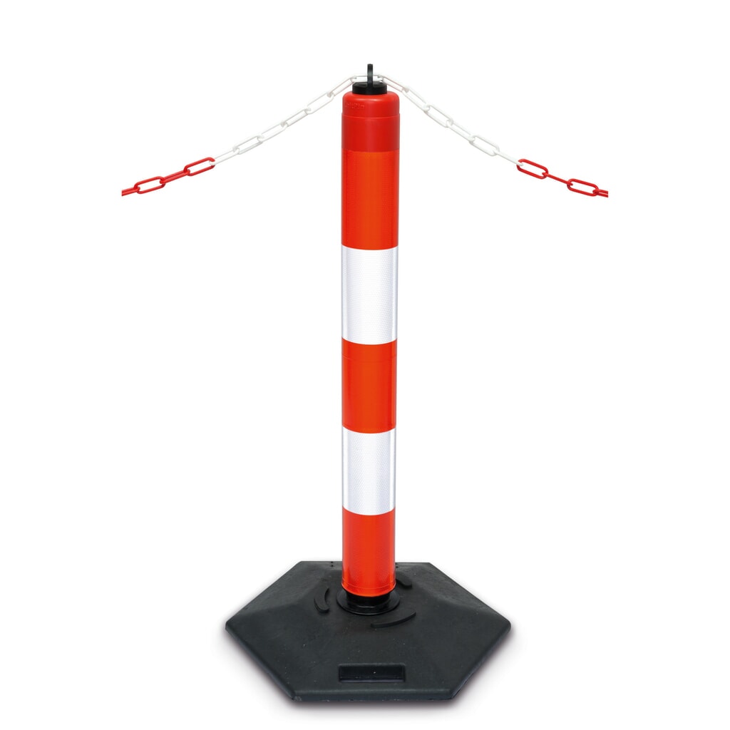 Imagen del producto: Poste LeitPin con ojal superior, rojo/blanco reflectante