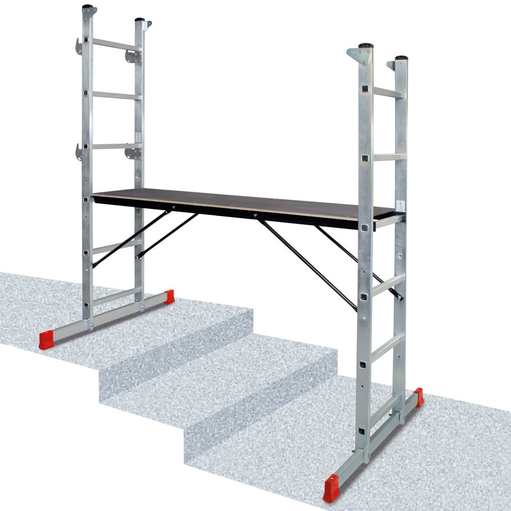 Número de imagen del producto 4: bastidor|chasis de escalera HEMMDAL de aluminio 3 en 1, capacidad de carga 135 kg