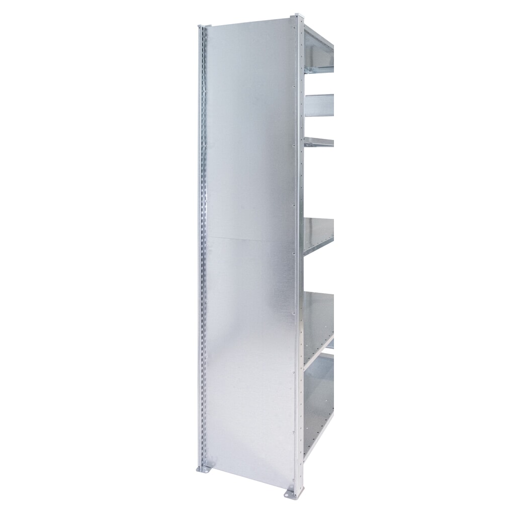 Número de imagen del producto 3: Bastidor completamente chapado con perfil en T MULTIplus para estantería de cargas pequeñas SCHULTE, galvanizado, premontado, H x L 2.500 x 500 mm