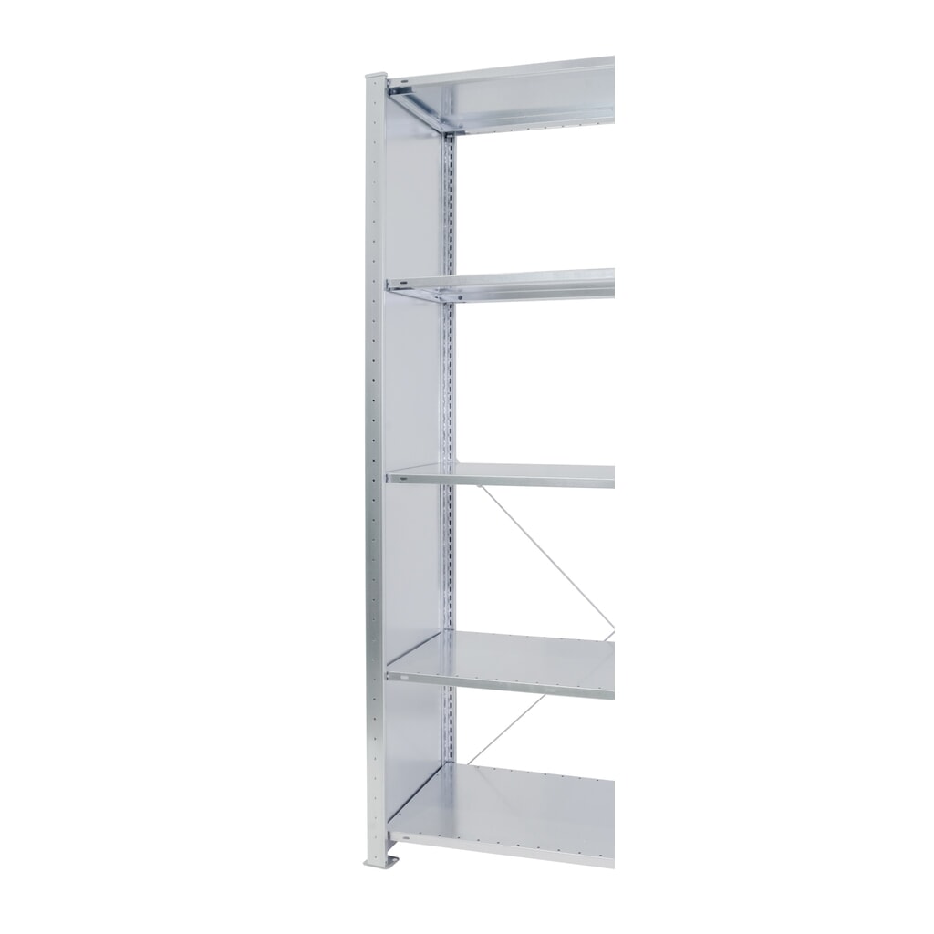 Número de imagen del producto 2: Bastidor completamente chapado con perfil en T MULTIplus para estantería de cargas pequeñas SCHULTE, galvanizado, premontado, H x L 2.000 x 300 mm