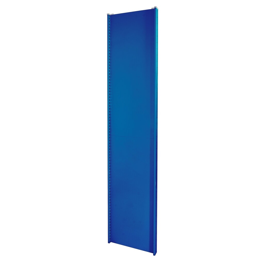 Bastidor completamente chapado con perfil en T MULTIplus para estantería de cargas pequeñas SCHULTE, azul genciana, premontado, H x L 2.000 x 500 mm Imagen del producto: Bastidor completamente chapado con perfil en T MULTIplus para estantería de cargas pequeñas SCHULTE, azul genciana, premontado, H x L 2.000 x 500 mm