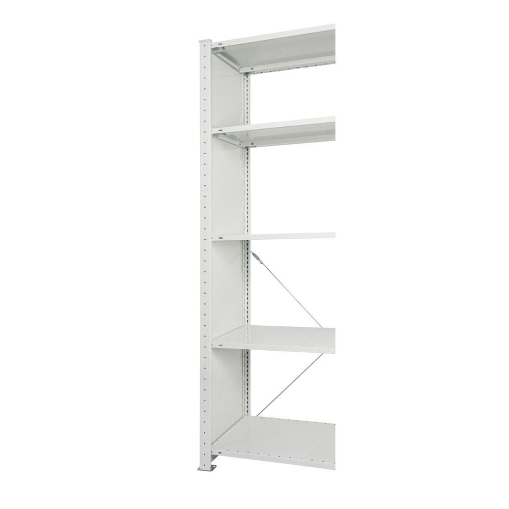 Número de imagen del producto 3: Bastidor completamente chapado con perfil en T MULTIplus para estantería de cargas pequeñas SCHULTE, gris claro, premontado, H x L 2.500 x 500 mm
