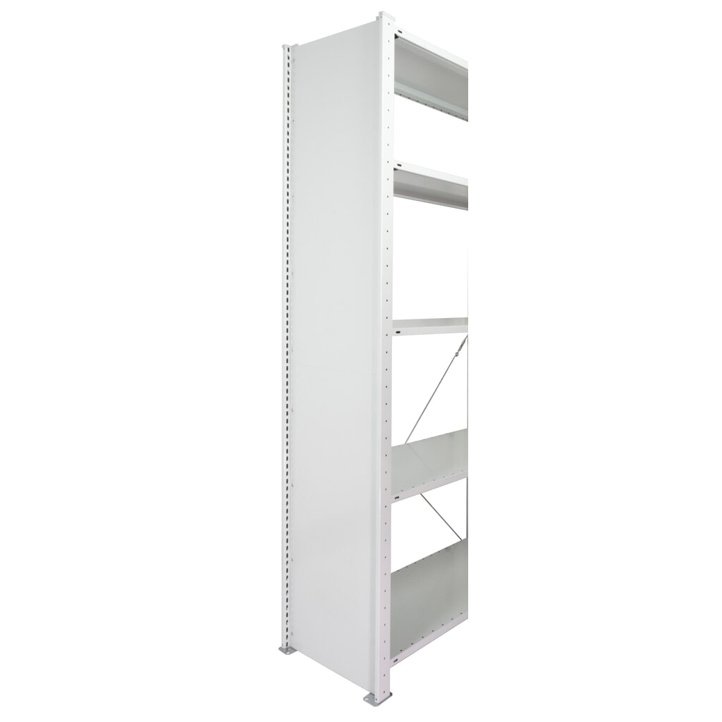 Número de imagen del producto 2: Bastidor completamente chapado con perfil en T MULTIplus para estantería de cargas pequeñas SCHULTE, gris claro, premontado, H x L 2.500 x 600 mm