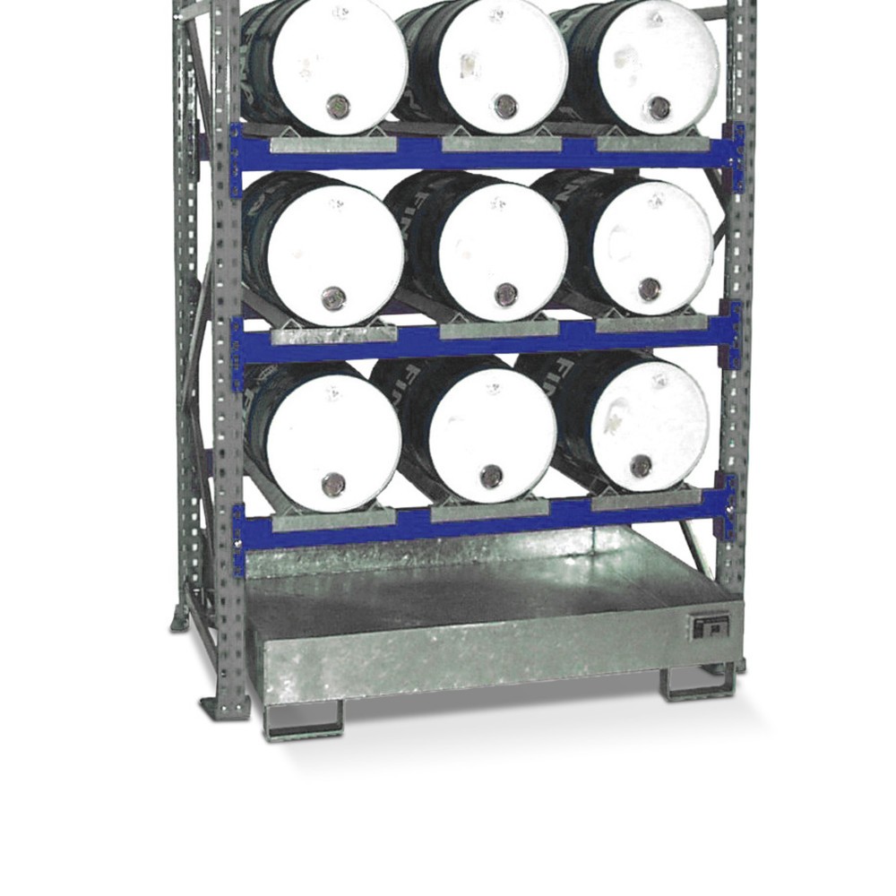 Imagen del producto: Bastidor barril incl. cuba de contención, módulo inicial, 3 niveles, sin rejilla, 9x 60L tendido
