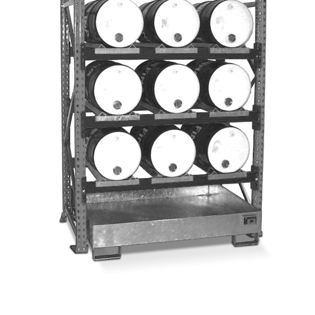 Imagen del producto: Bastidor barril incl. cuba de contención, módulo inicial, 3 niveles, sin rejilla, 9x 60L tendido