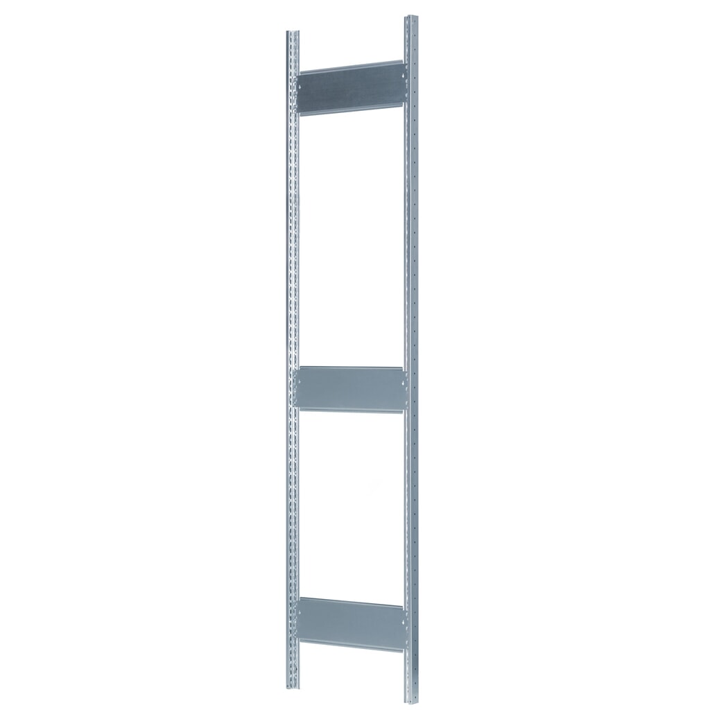 Imagen del producto: Bastidor con perfil en T MULTIplus para estantería de cargas pequeñas SCHULTE, galvanizado, premontado, 3 limitadores de fondo, H x L 2.000 x 500 mm