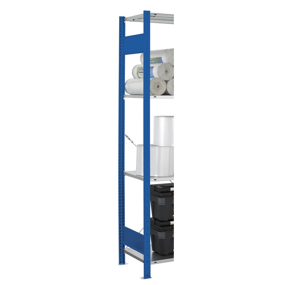 Número de imagen del producto 2: Bastidor con perfil en T MULTIplus para estantería de cargas pequeñas SCHULTE, azul genciana, premontado, 2 limitadores de fondo, H x L 2.000 x 500 mm
