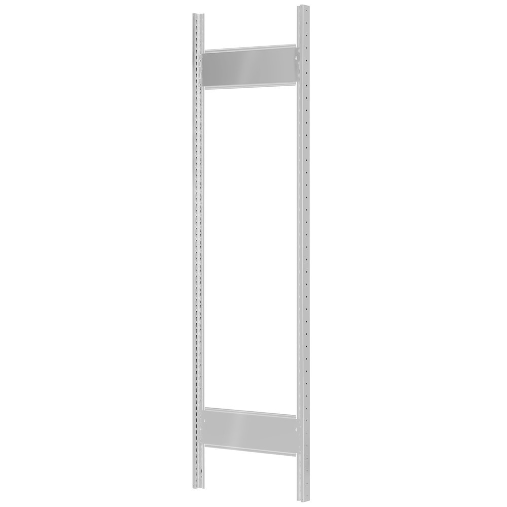 Imagen del producto: Bastidor con perfil en T MULTIplus para estantería de cargas pequeñas SCHULTE, gris claro, premontado, 2 limitadores de fondo, H x L 2.000 x 500 mm