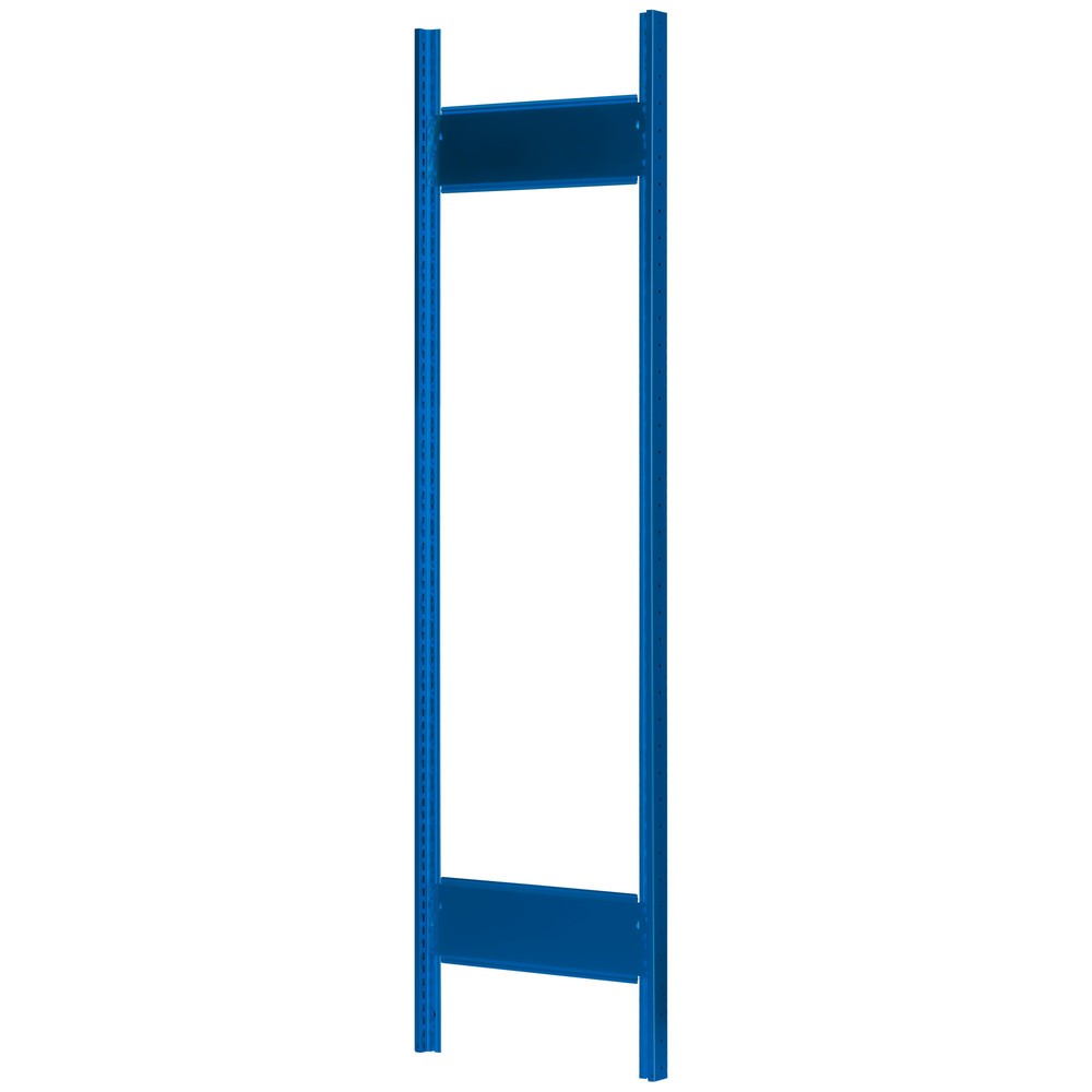 Imagen del producto: Bastidor con perfil en T MULTIplus para estantería de cargas pequeñas SCHULTE, azul genciana, premontado, 2 limitadores de fondo, H x L 2.000 x 600 mm